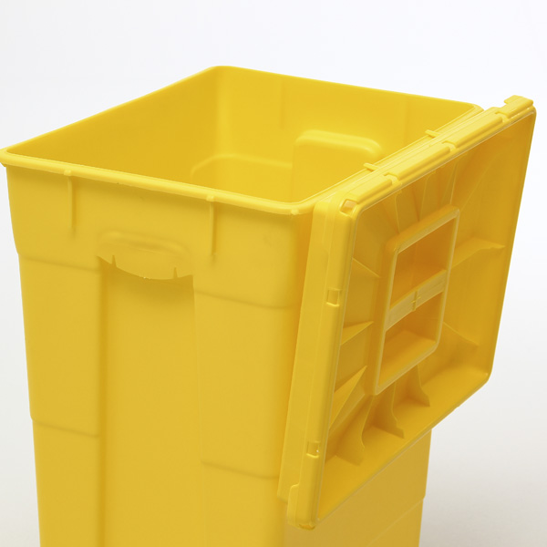 Enkellock gult till 25-60 liters riskavfallsbox
