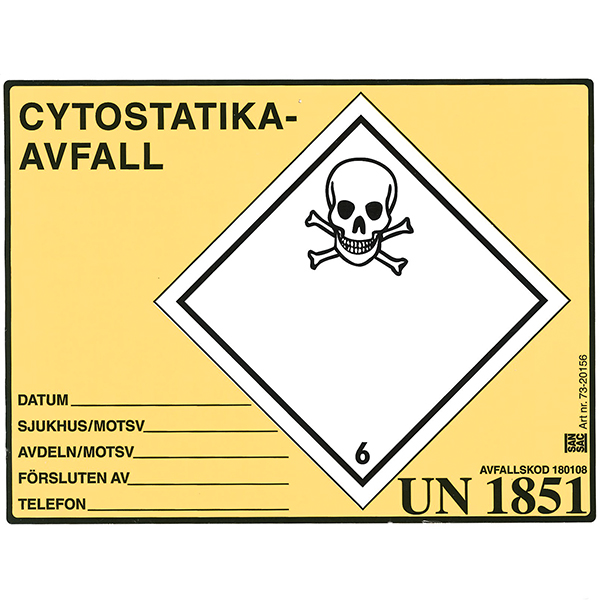 Etikett Cytostatikaavfall