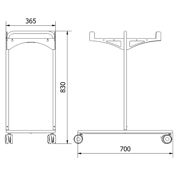 COMBI vagn. 4*25l sorteringsbox