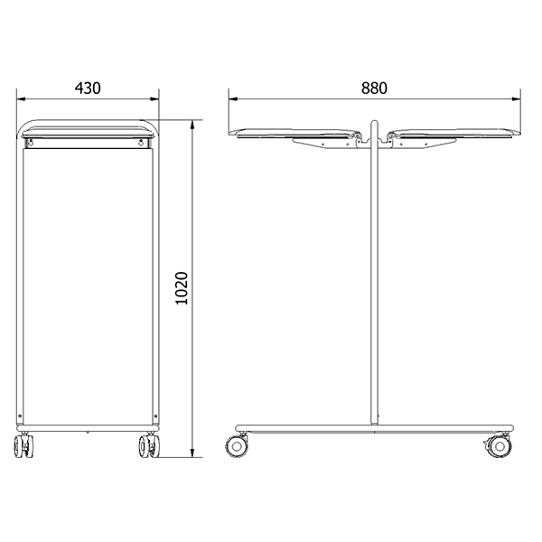 COMBI vagn. 2*125 l säckhållare m lock